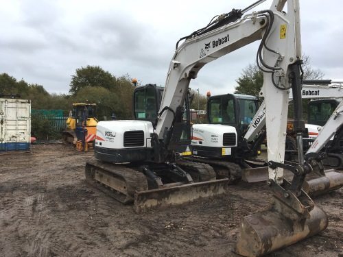 Bobcat-E80 excavator mini digger hire in Burton on Trent