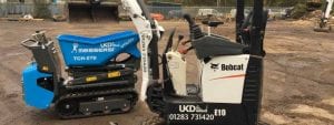 Power barrow Hire Derby Image with micro digger - mobile